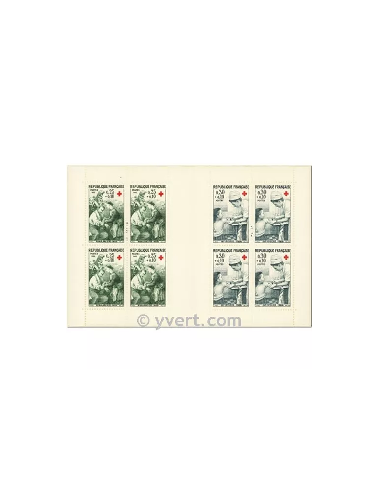 n° 2015 - Timbre France Carnets Croix Rouge (1966)