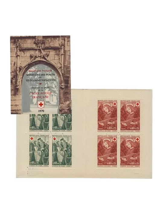 n° 2019A - Timbre France Carnets Croix Rouge (1970)
