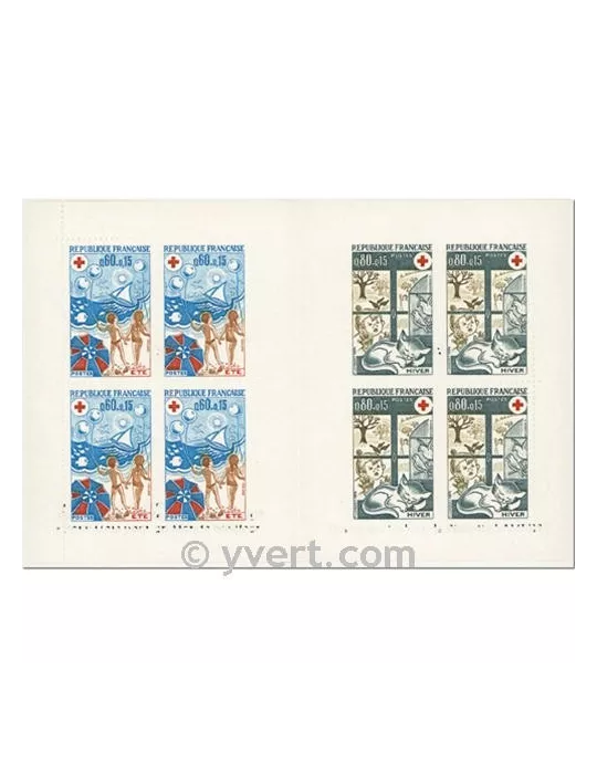 n° 2023 - Timbre France Carnets Croix Rouge (1974)