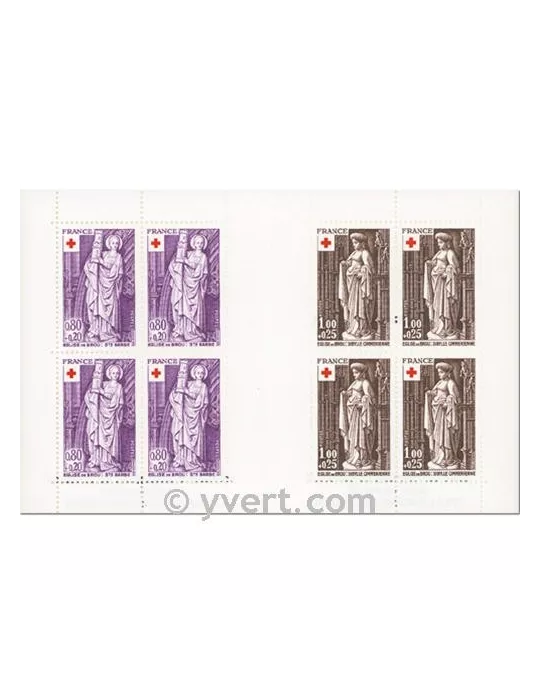 n° 2025 - Timbre France Carnets Croix Rouge (1976)