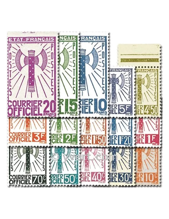 n° 1/15 - Timbre France De service