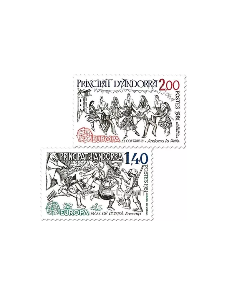 n° 292/293 - Timbre Andorre Poste