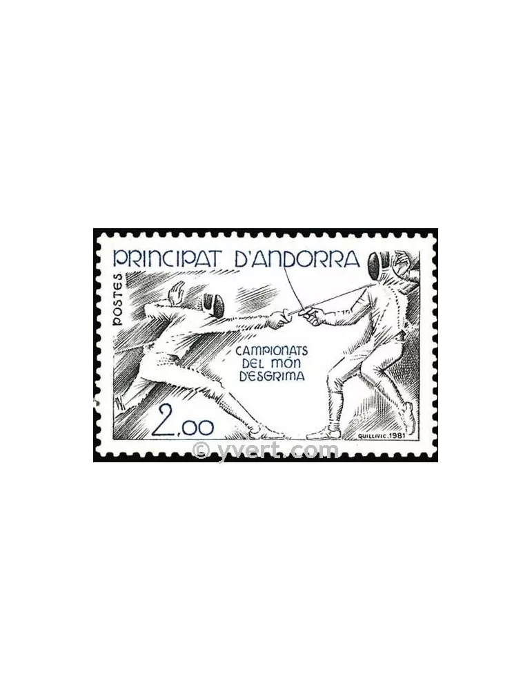 n° 296 - Timbre Andorre Poste