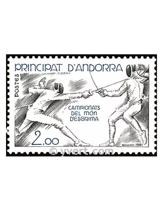 n° 296 - Timbre Andorre Poste