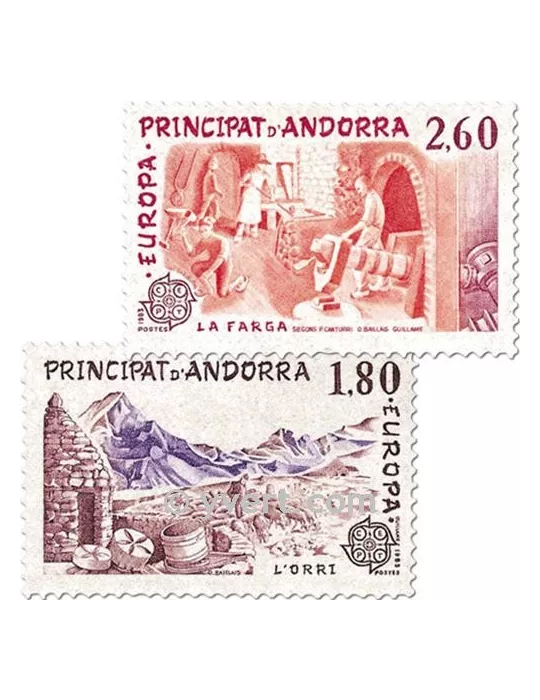 n° 313/314 - Timbre Andorre Poste