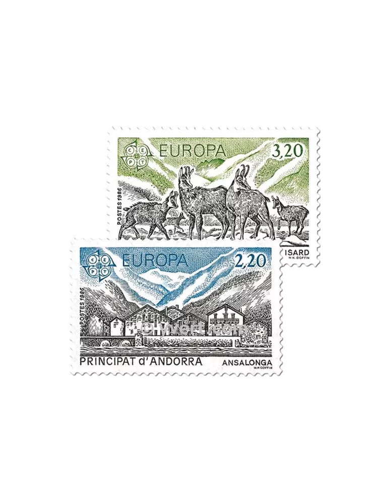 n° 348/349 - Timbre Andorre Poste
