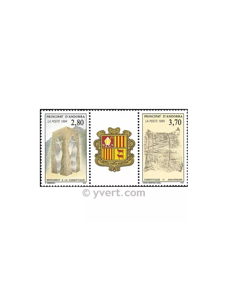 n° 443A - Timbre Andorre Poste