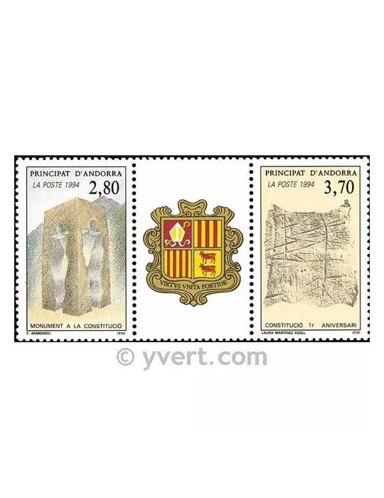 n° 443A - Timbre Andorre Poste