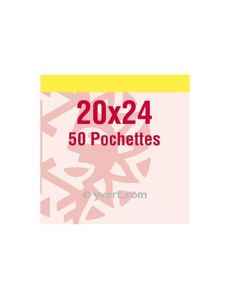 Pochettes simple soudure - Lxh:20x24mm (Fond transparent)