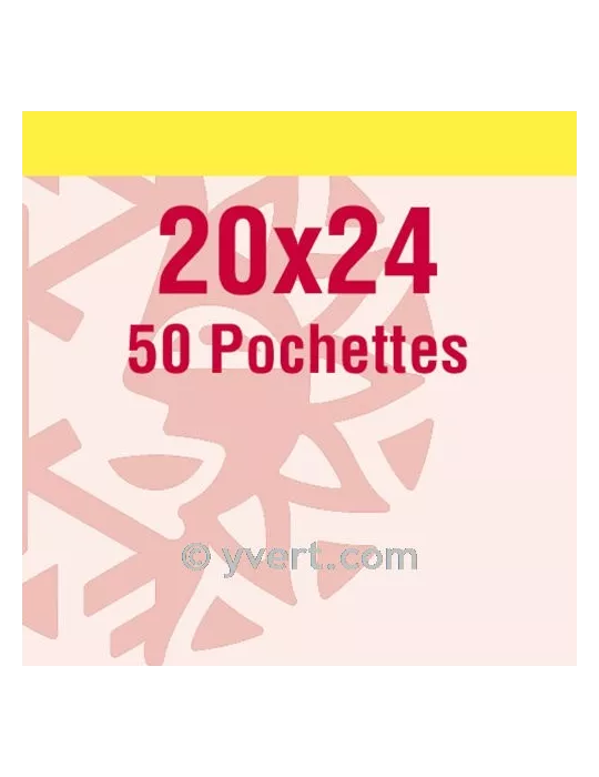 Pochettes simple soudure - Lxh:20x24mm (Fond transparent)
