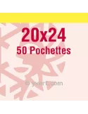 Pochettes simple soudure - Lxh:20x24mm (Fond transparent)