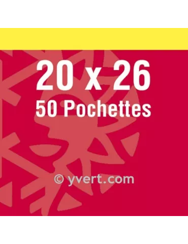 Pochettes simple soudure - Lxh:20x26mm (Fond noir)