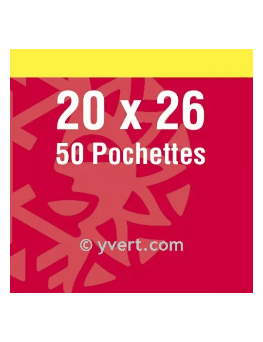 Pochettes simple soudure - Lxh:20x26mm (Fond noir)