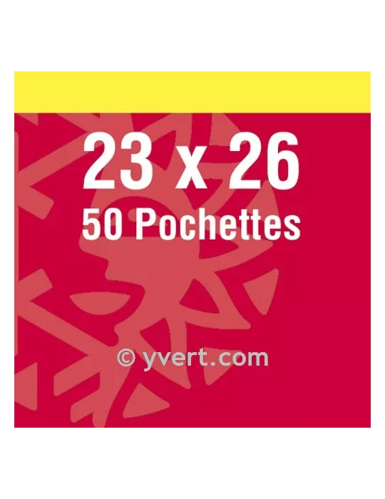 Pochettes simple soudure - Lxh:23x26mm (Fond noir)