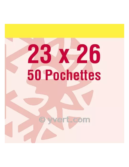 Pochettes simple soudure - Lxh:23x26mm (Fond transparent)