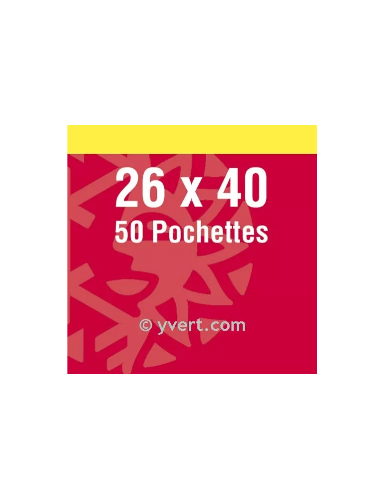 Pochettes simple soudure - Lxh:26x40mm (Fond noir)