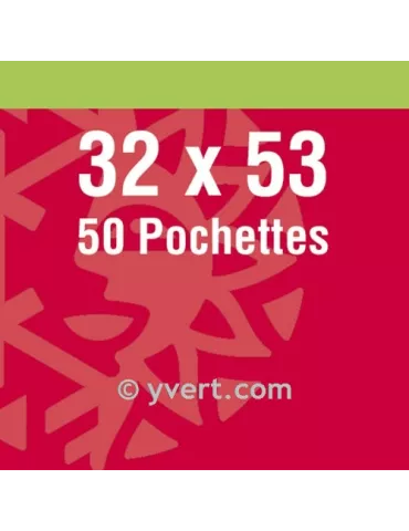 Pochettes simple soudure - Lxh:32x53mm (Fond noir)