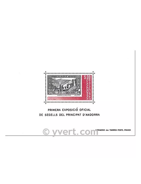 n° 1 - Timbre Andorre Bloc et feuillets