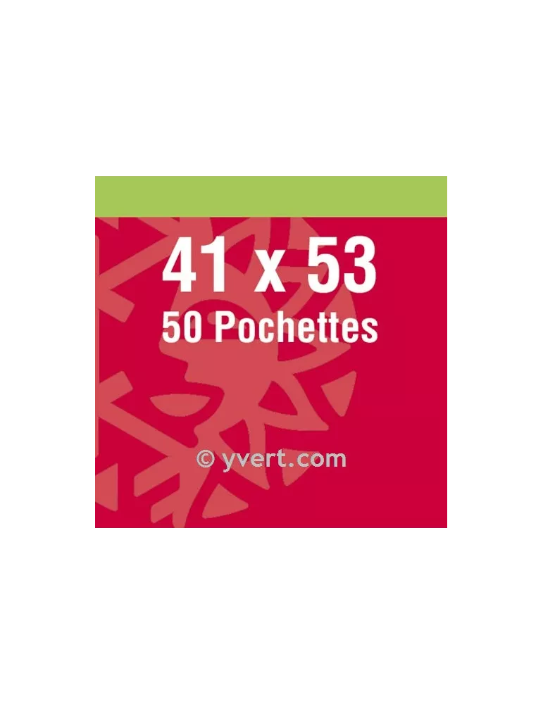Pochettes simple soudure - Lxh:41x53mm (Fond noir)