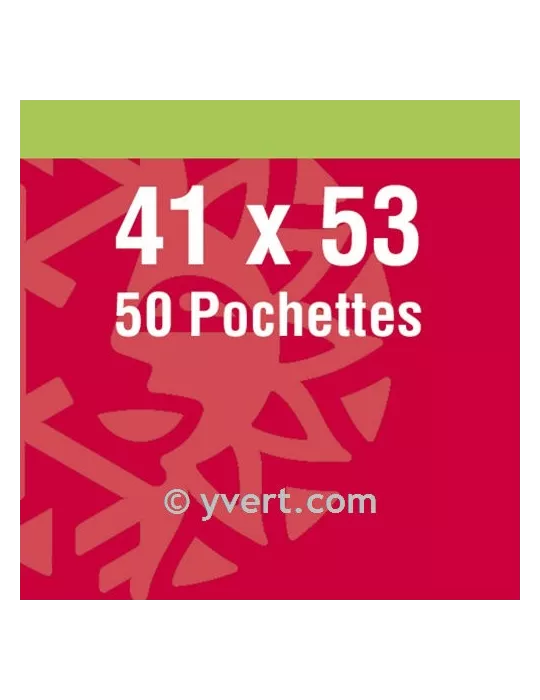 Pochettes simple soudure - Lxh:41x53mm (Fond noir)
