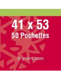Pochettes simple soudure - Lxh:41x53mm (Fond noir)