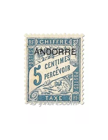 n° 1/8 - Timbre Andorre Taxe