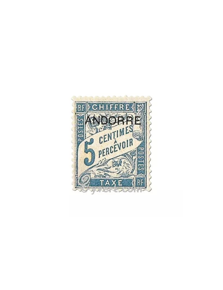n° 1/8 - Timbre Andorre Taxe
