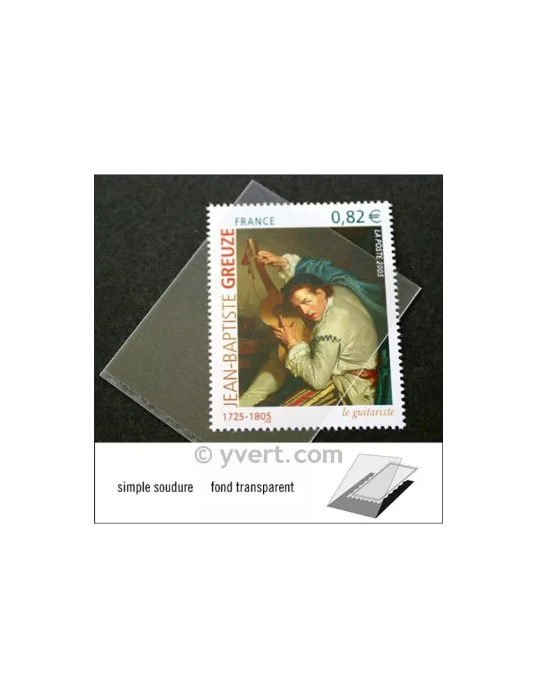 Pochettes simple soudure - Lxh:41x53mm (Fond transparent)