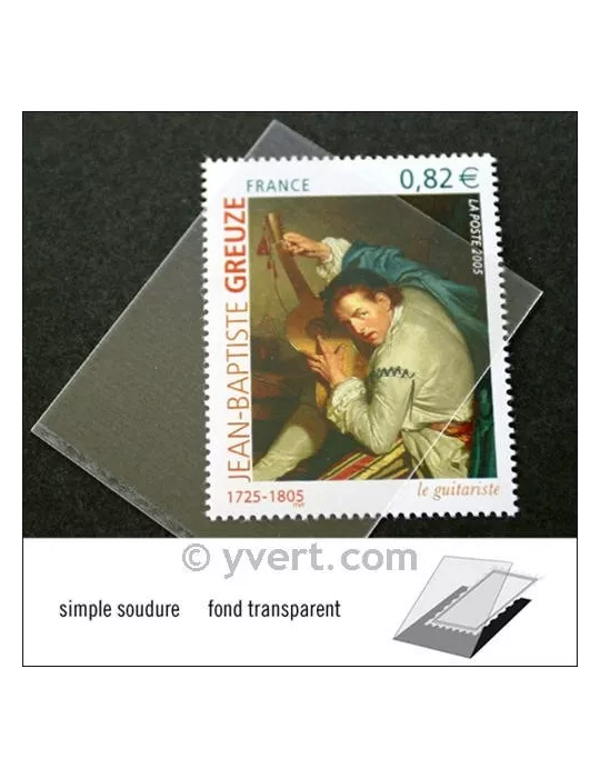 Pochettes simple soudure - Lxh:41x53mm (Fond transparent)