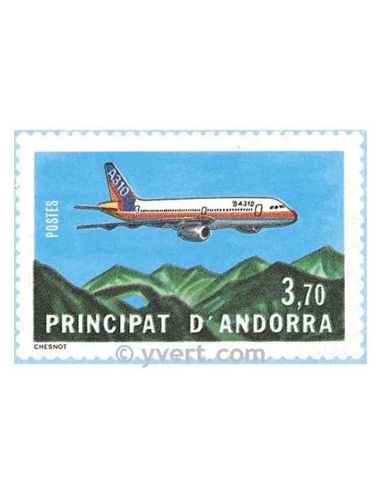 n° 1 - Timbre Andorre Aérogramme