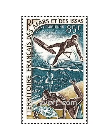 n° 58 - Timbre Afars et Issas Poste aérienne
