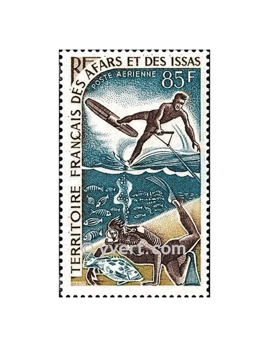 n° 58 - Timbre Afars et Issas Poste aérienne