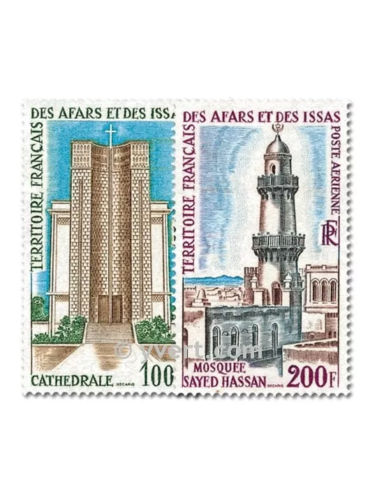 n° 61/62 - Timbre Afars et Issas Poste aérienne