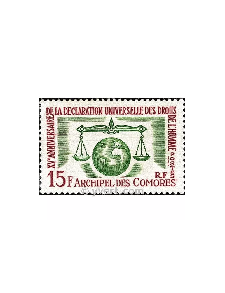n° 28 - Timbre Comores Poste