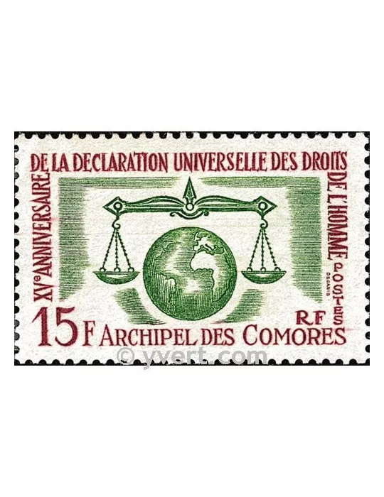 n° 28 - Timbre Comores Poste