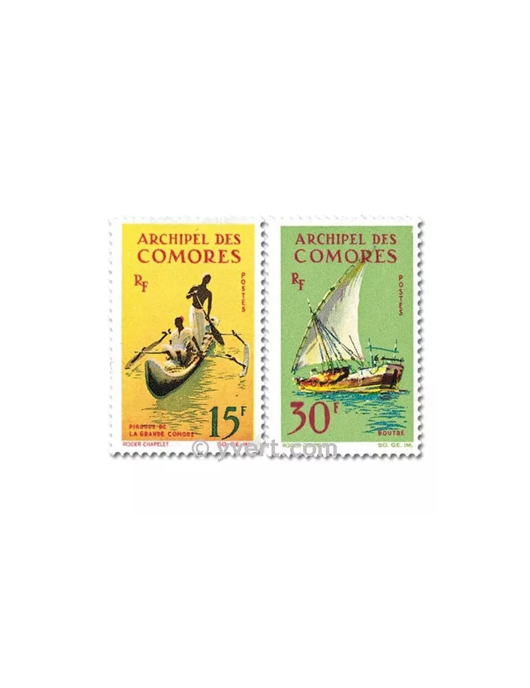 n° 33/34 - Timbre Comores Poste