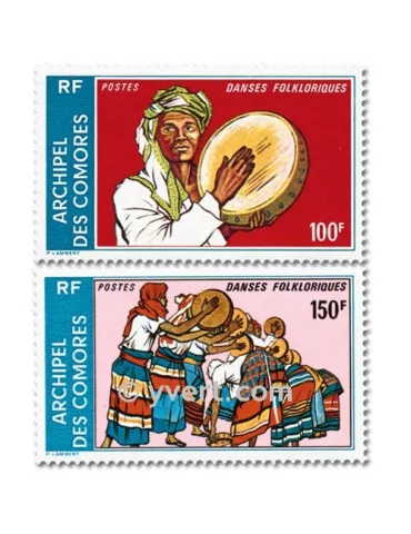 n° 104A/104B - Timbre Comores Poste