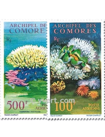 n° 5/6 - Timbre Comores Poste aérienne