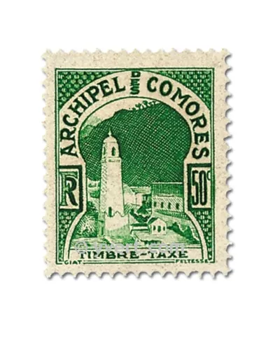 n° 1/2 - Timbre Comores Taxe