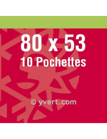 Pochettes simple soudure - Lxh:80x53mm (Fond noir)