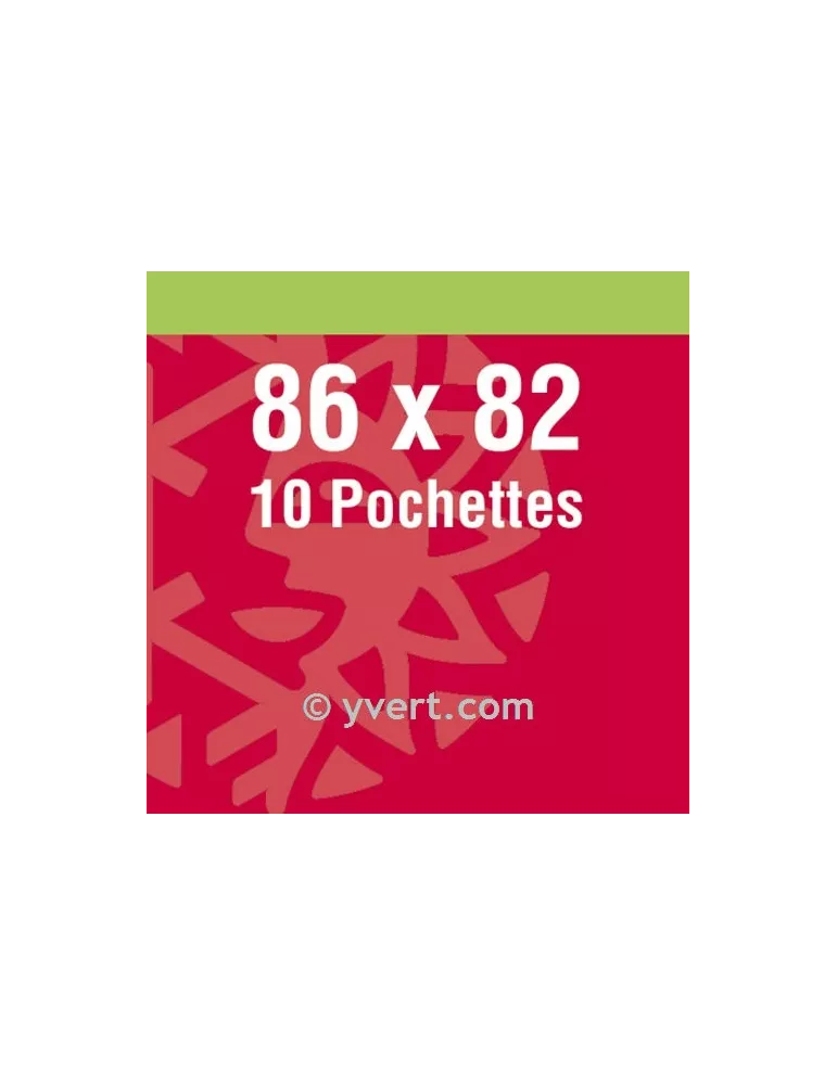 Pochettes simple soudure - Lxh:86x82mm (Fond noir)
