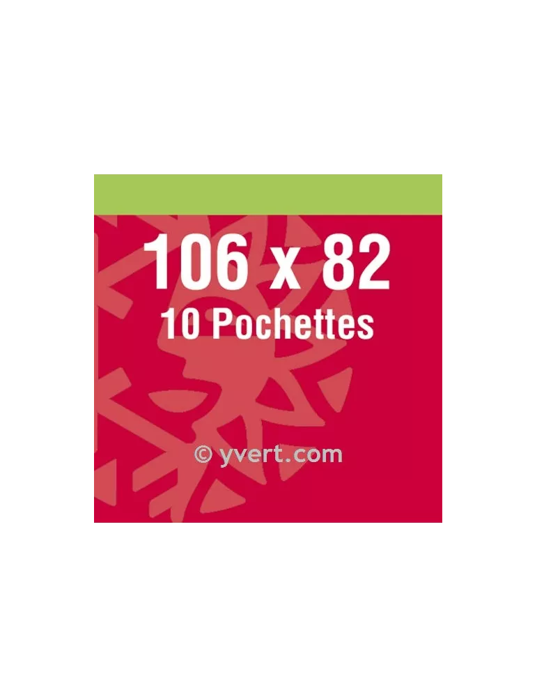 Pochettes simple soudure - Lxh:106x82mm (Fond noir)