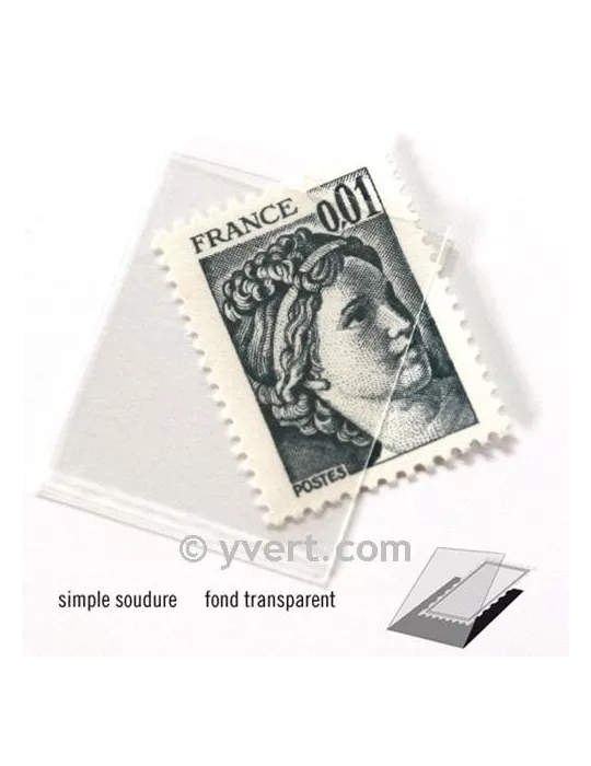 Pochettes simple soudure - Lxh:24x20mm (Fond transparent)