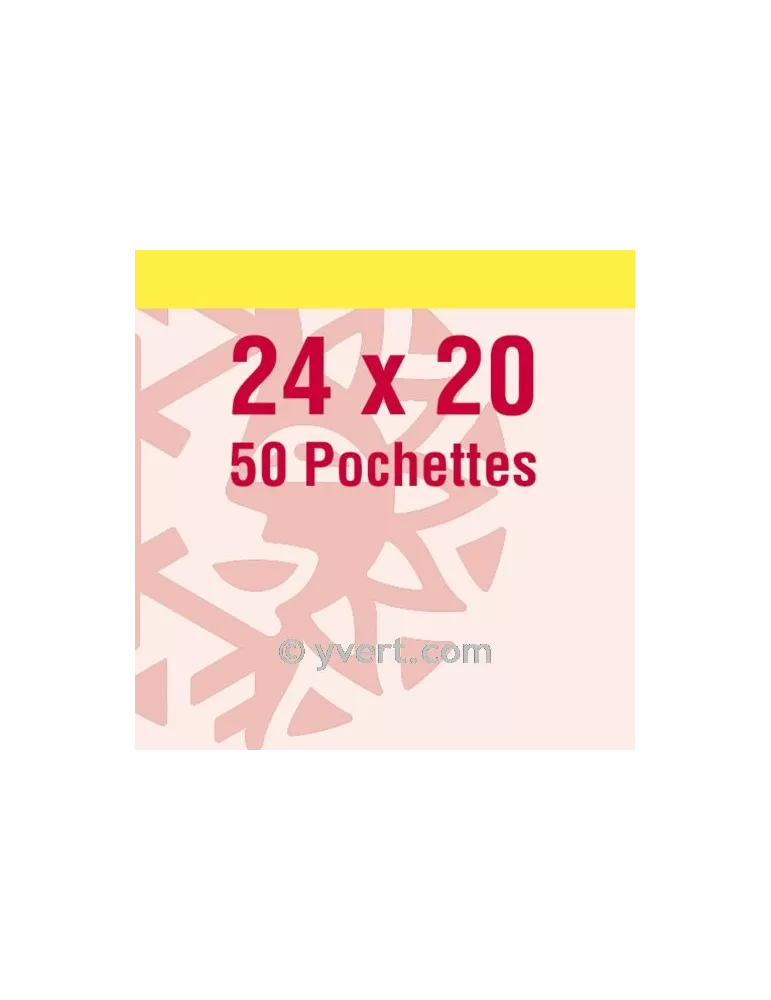 Pochettes simple soudure - Lxh:24x20mm (Fond transparent)
