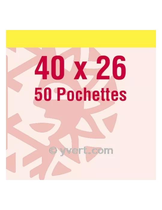 Pochettes simple soudure - Lxh:40x26mm (Fond transparent)