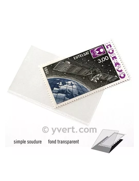 Pochettes simple soudure - Lxh:53x32mm (Fond transparent)