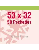 Pochettes simple soudure - Lxh:53x32mm (Fond transparent)