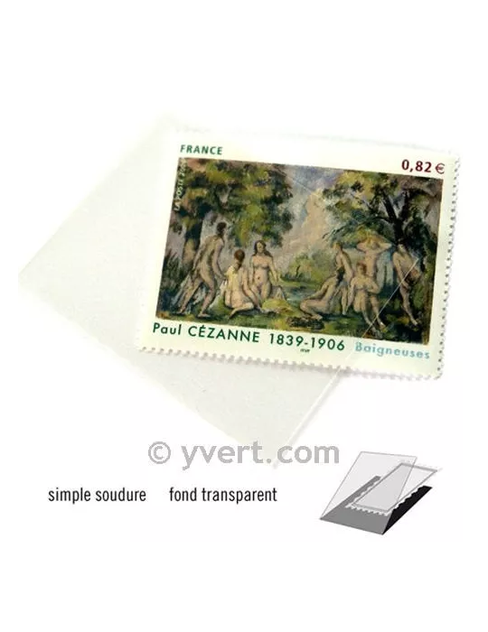 Pochettes simple soudure - Lxh:53x41mm (Fond transparent)