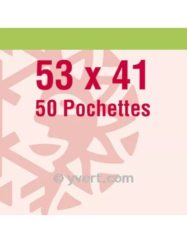 Pochettes simple soudure - Lxh:53x41mm (Fond transparent)