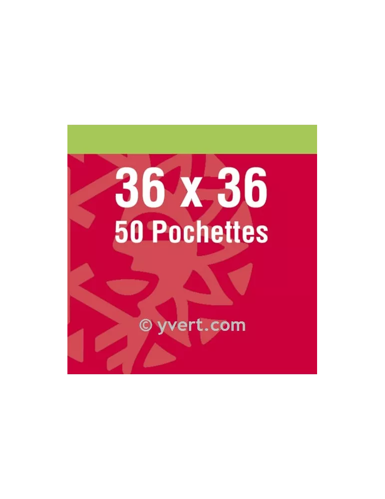 Pochettes simple soudure - Lxh:36x36mm (Fond noir)